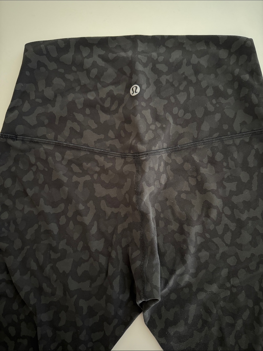 Lululemon Align High-Waist Black/Gray leopard/Camo Print Leggings Sz 6 - Picture 3 of 12